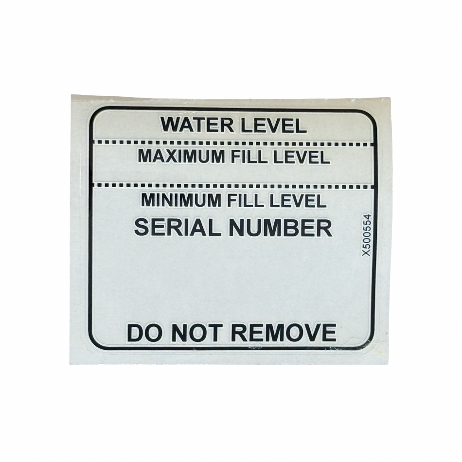 X500554 - Water Level Sticker