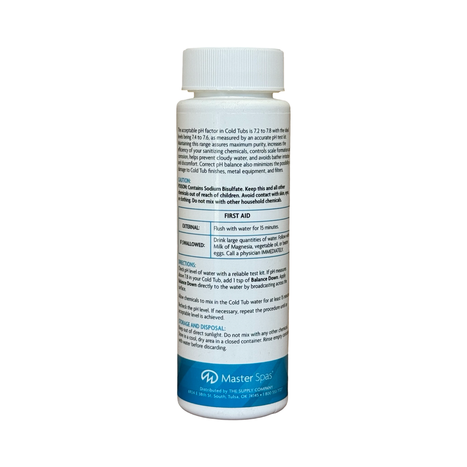 X454456 - Master Clear Balance Down (Cold Tub)