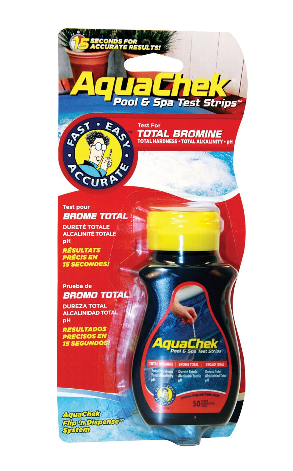 AquaChek 4-1 Bromine Test Strips, 50 Strips